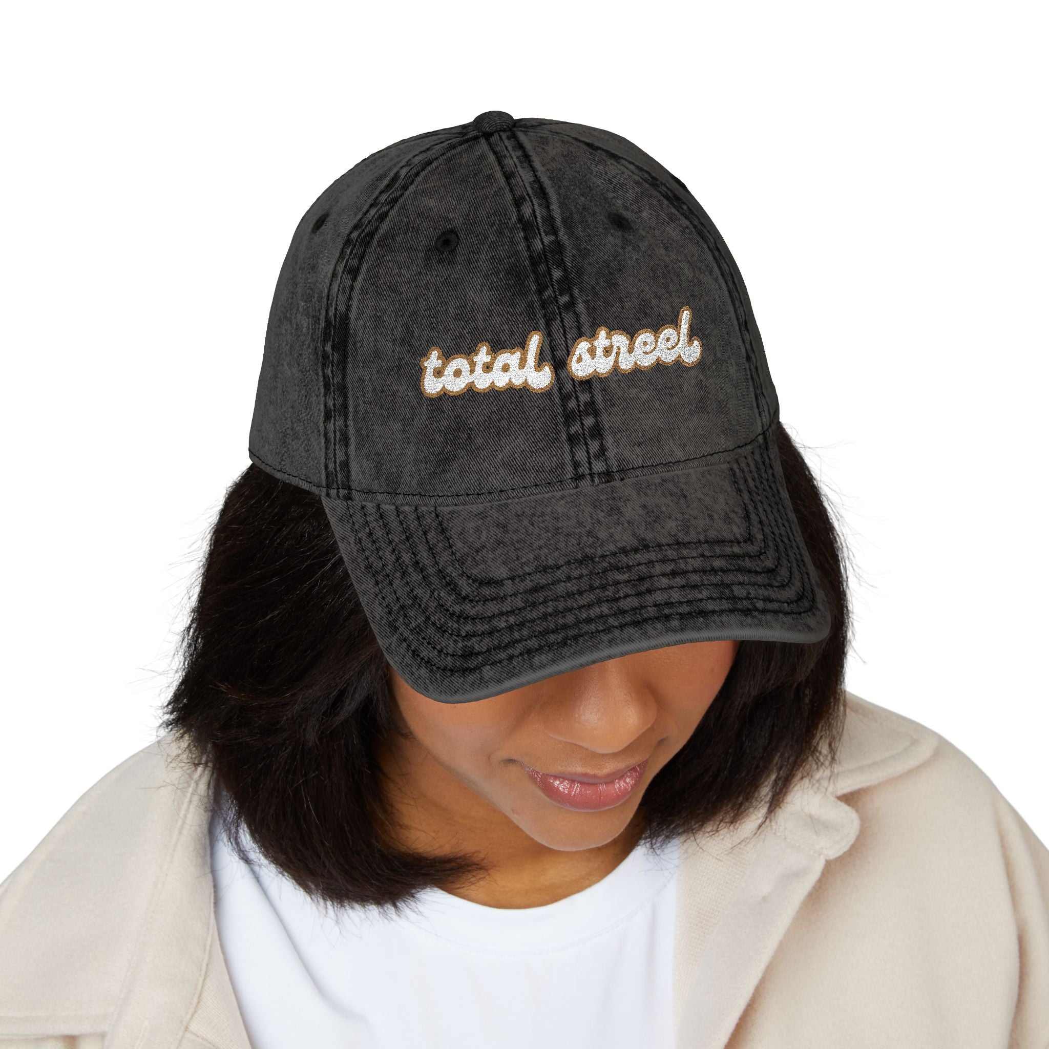 Total Streel – Newfoundland Slang Embroidered Cap (Acid Wash Black)