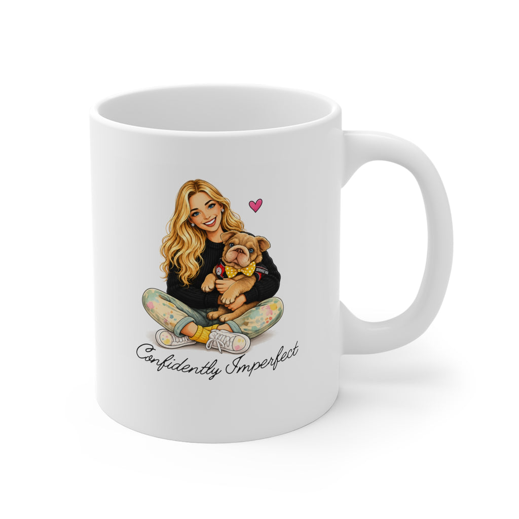 Confidently Imperfect Service Dog Coffee Mug