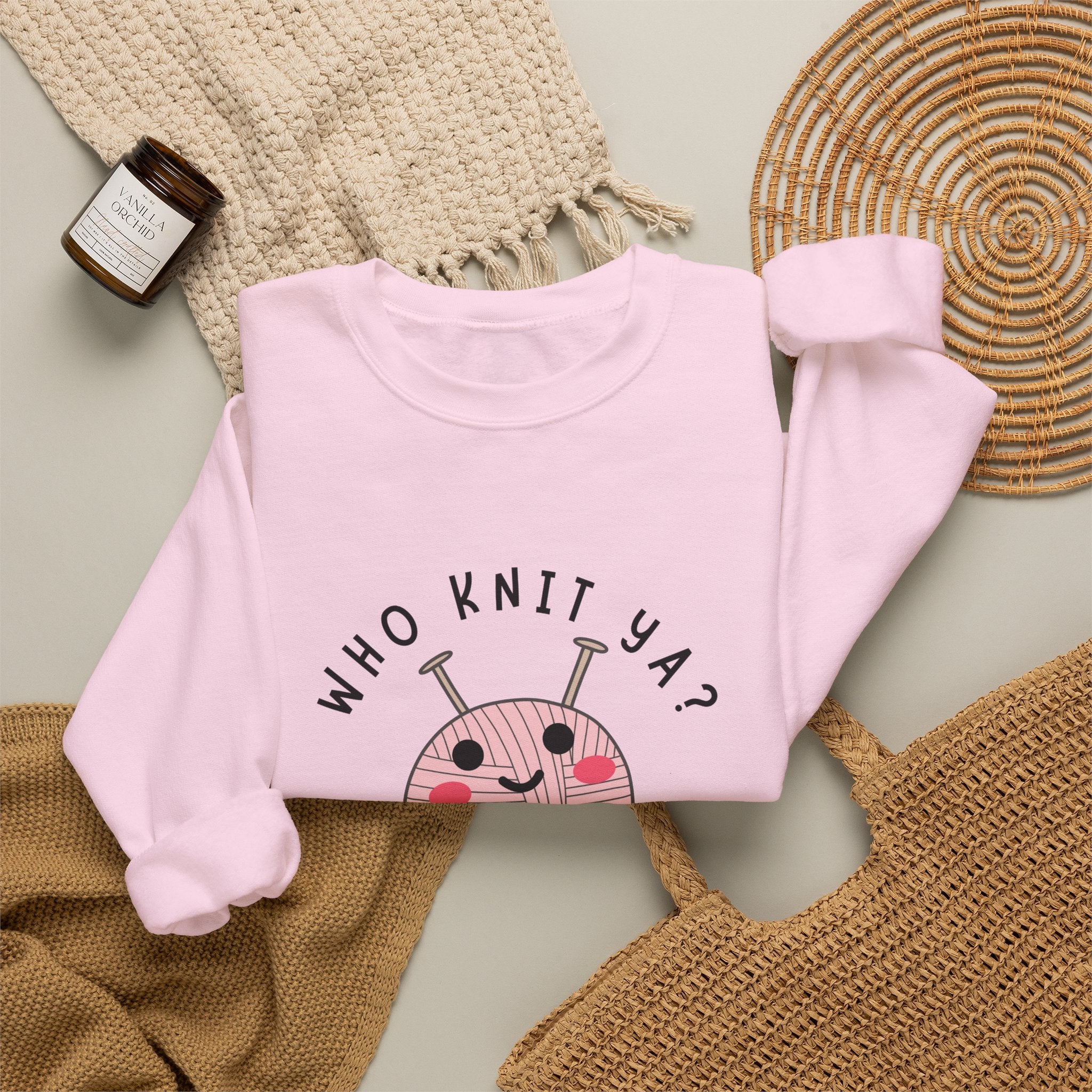 Who Knit Ya? Crewneck Sweatshirt
