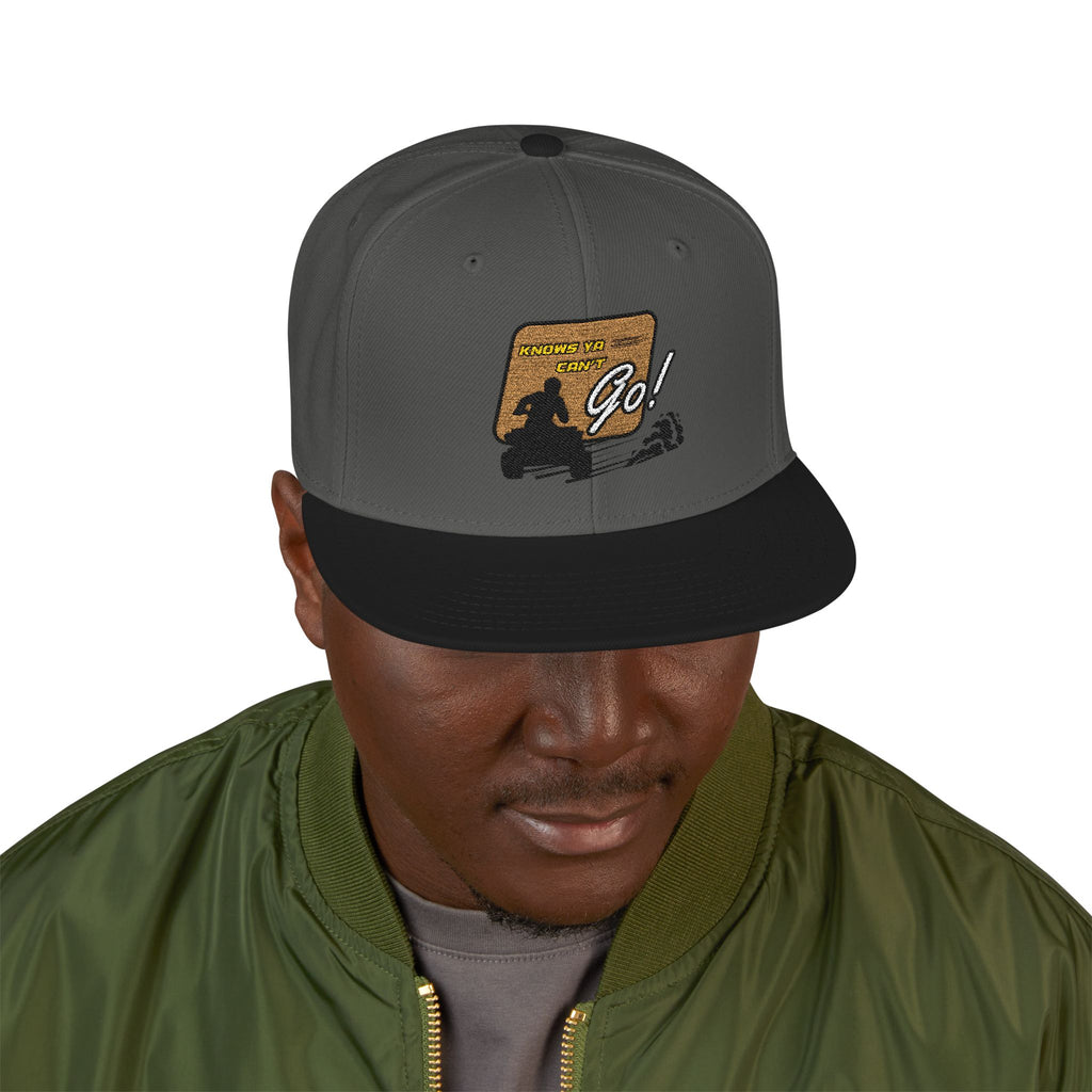 Knows Ya Can't Go! – Newfoundland Slang Snapback Baseball Cap