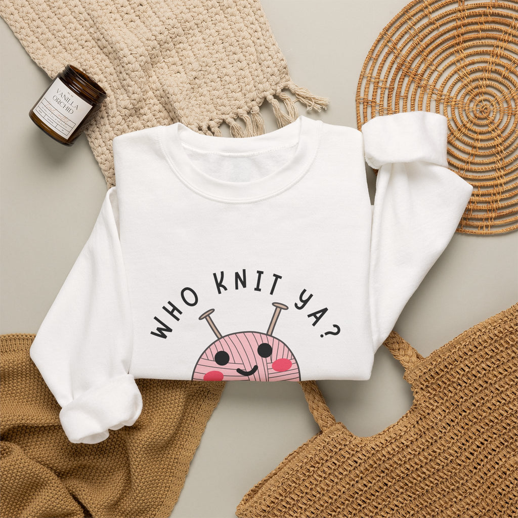 Who Knit Ya? Crewneck Sweatshirt
